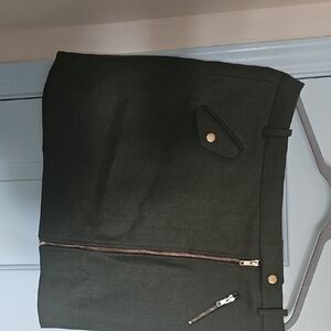 J. Crew Olive Green Skirt with Structured Waistband